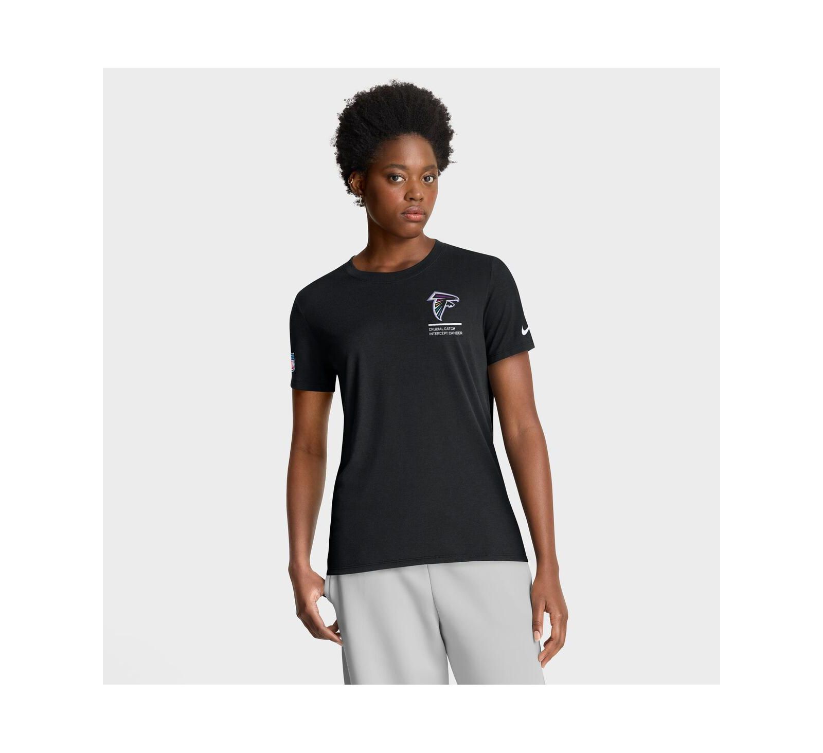 Nike Women's Black Atlanta Falcons 2025 NFL Crucial Catch Tri-Blend Dri-FIT T-Shirt