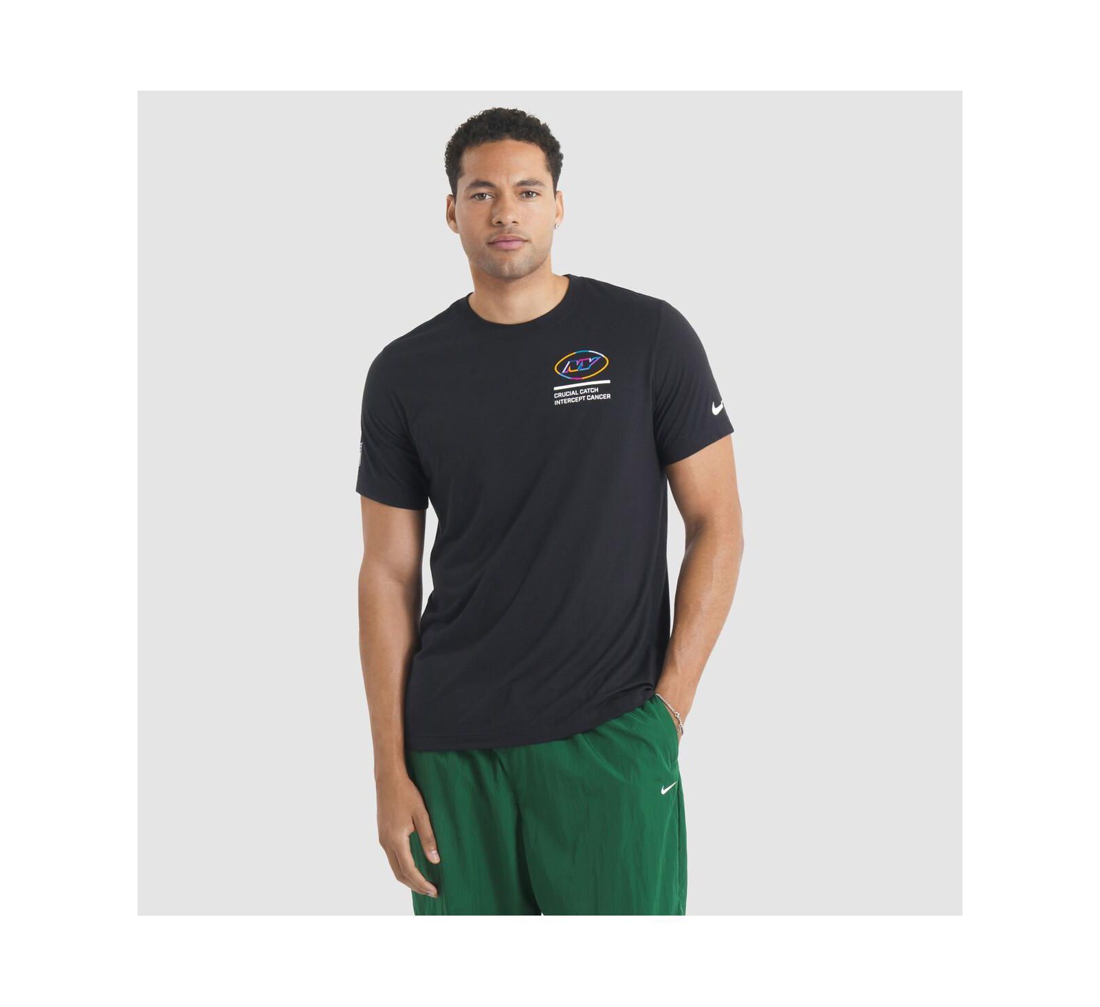 Футболка Nike Мужская черная New York Jets 2025 NFL Crucial Catch Tri-Blend Dri-FIT