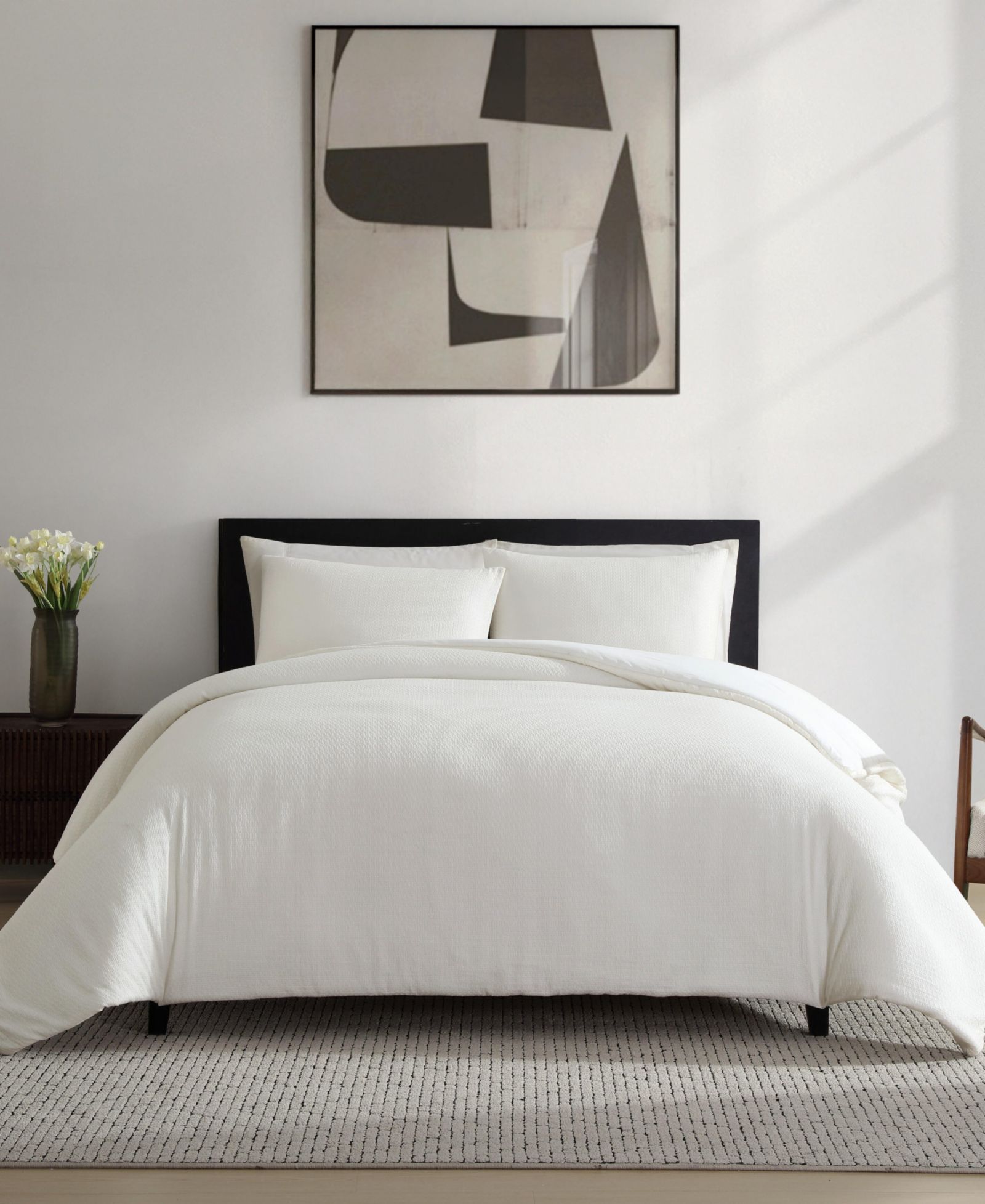 Комплект из 3 предметов Vera Wang Threaded Basketweave Cotton, Queen
