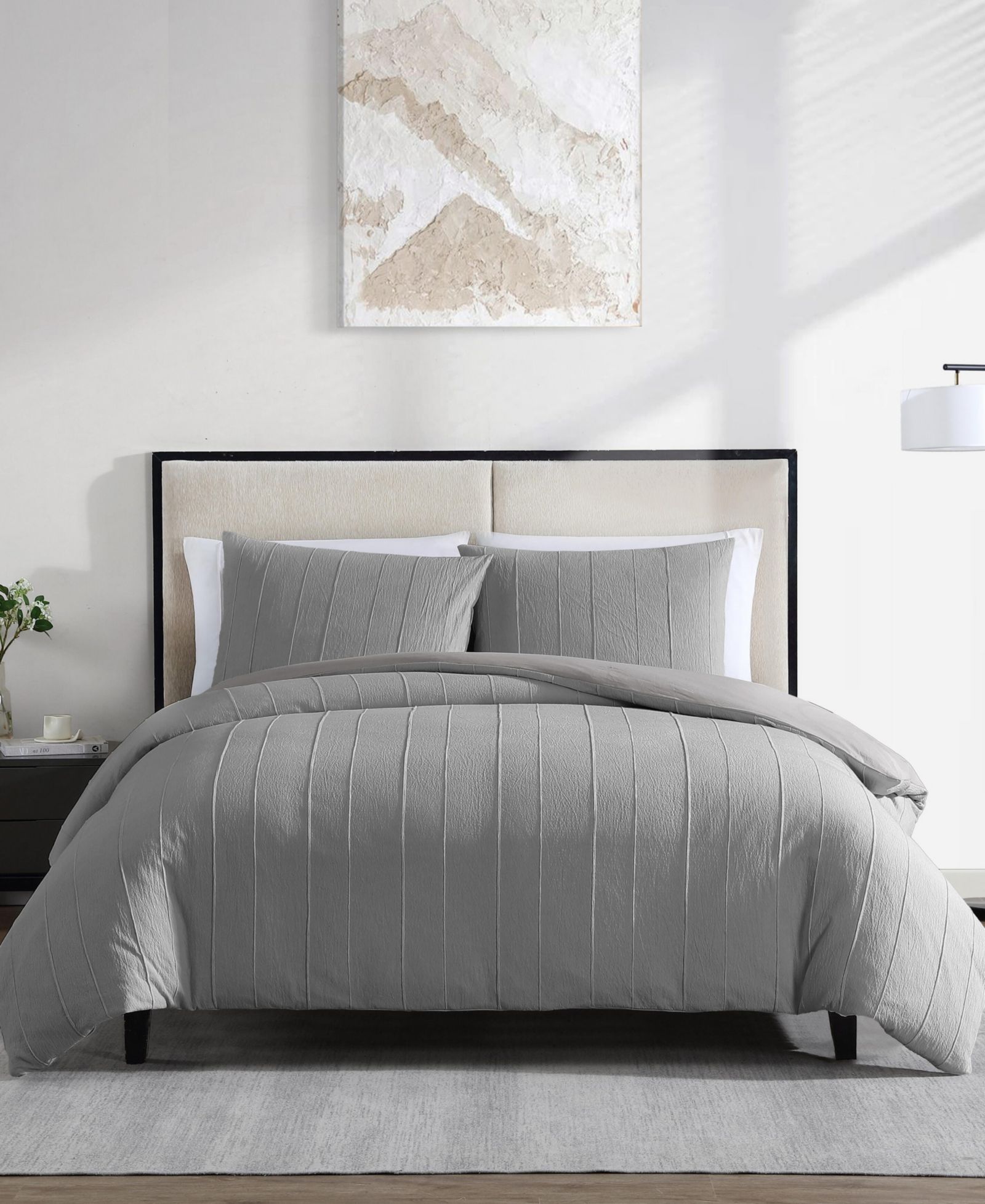 Vera Wang Woven Tucks Jacquard 3-Pc. Comforter Set, Queen
