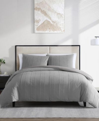 Vera Wang Woven Tucks Jacquard 3-Pc. Comforter Set, King