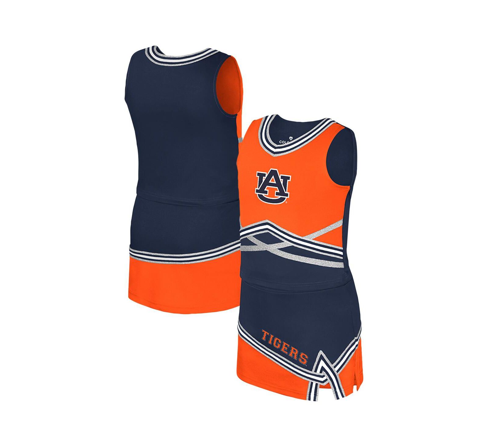 Colosseum Big Girls 2-Piece Navy Auburn Tigers Lollipop Park Cheer Set