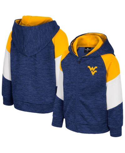 Детское худи Colosseum Navy West Virginia Mountaineers Spirit Hollow Full-Zip
