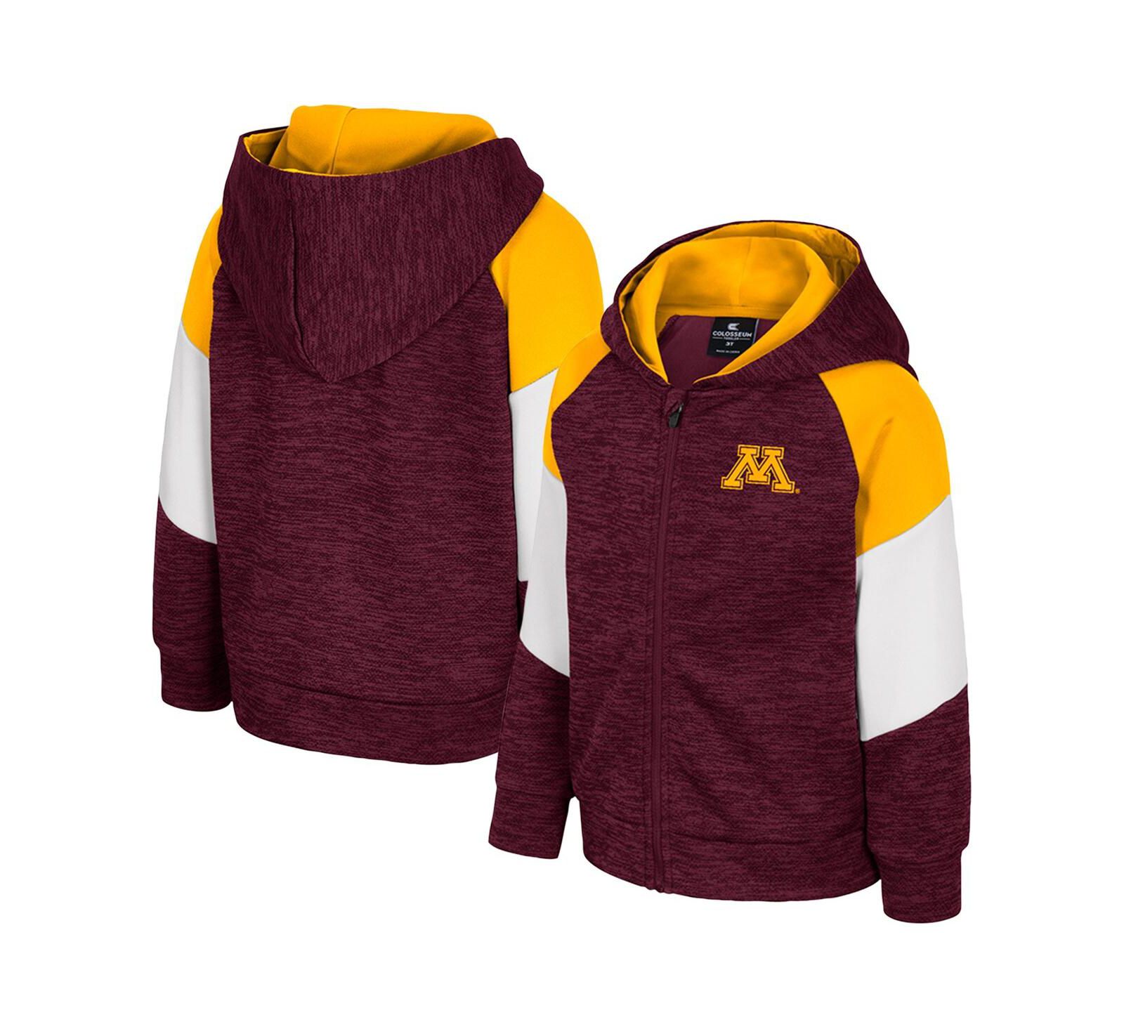 Детское худи Colosseum Minnesota Golden Gophers Spirit Hollow Full-Zip в цвете Maroon
