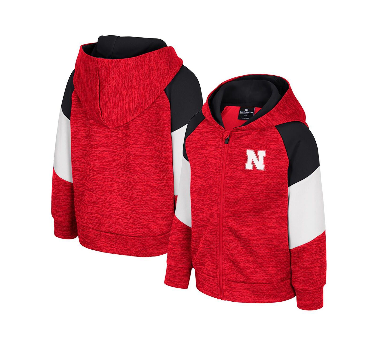 Детское худи Colosseum Scarlet Nebraska Huskers Spirit Full-Zip