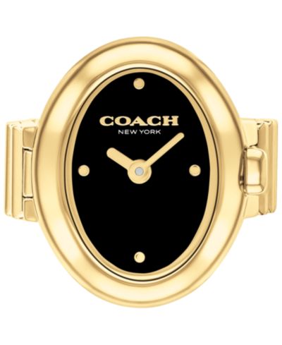 COACH Women's Sammy Gold Tone Stainless Steel Ring Watch, 18mm