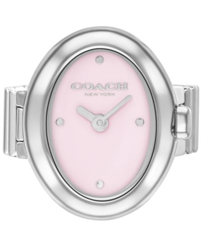 Часы-кольцо COACH Women's Sammy Silver Tone Stainless Steel, 18mm