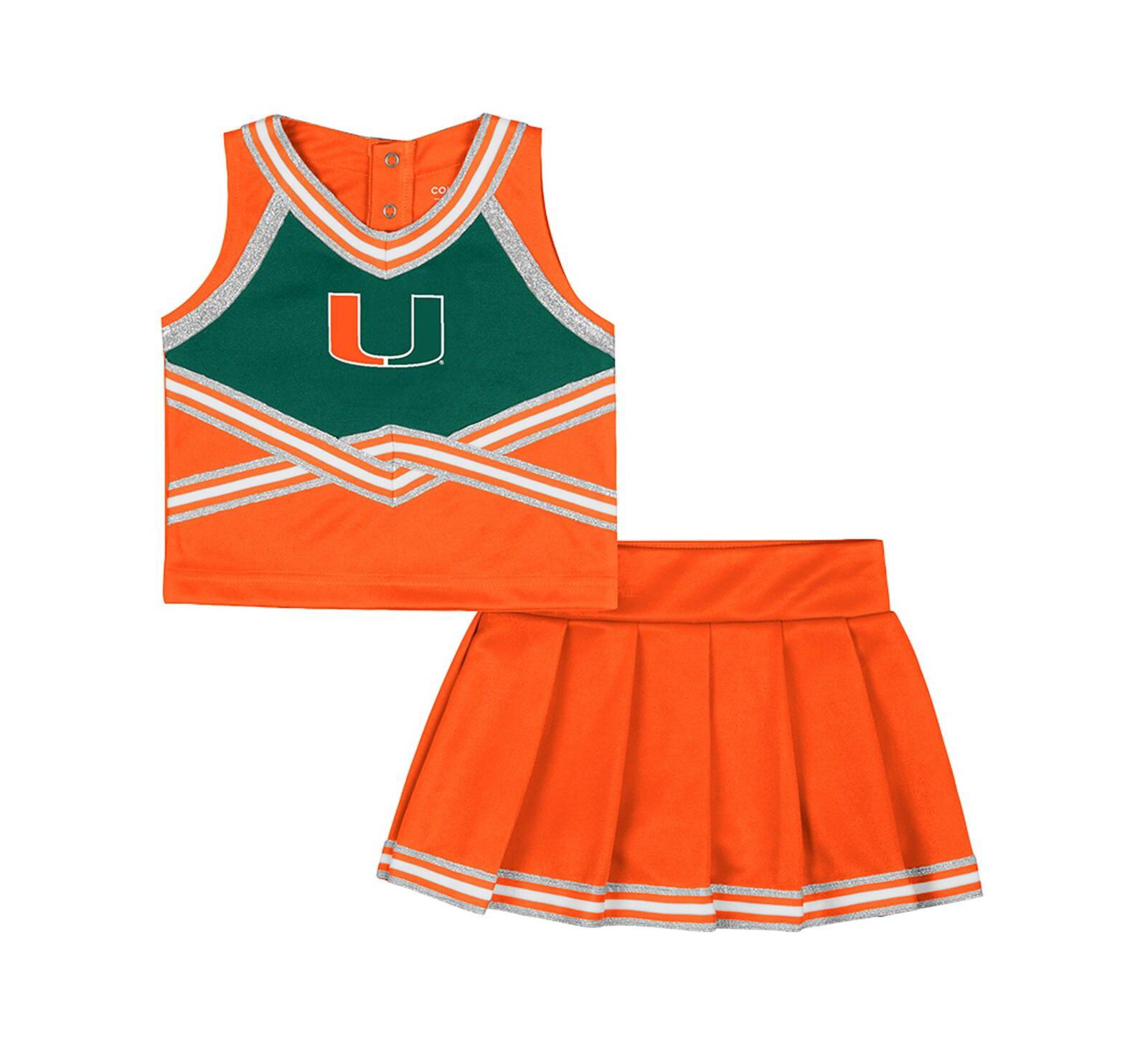 Комплект Colosseum Girls Toddler 2-Piece Orange Miami Hurricanes Lollipop Park Cheer