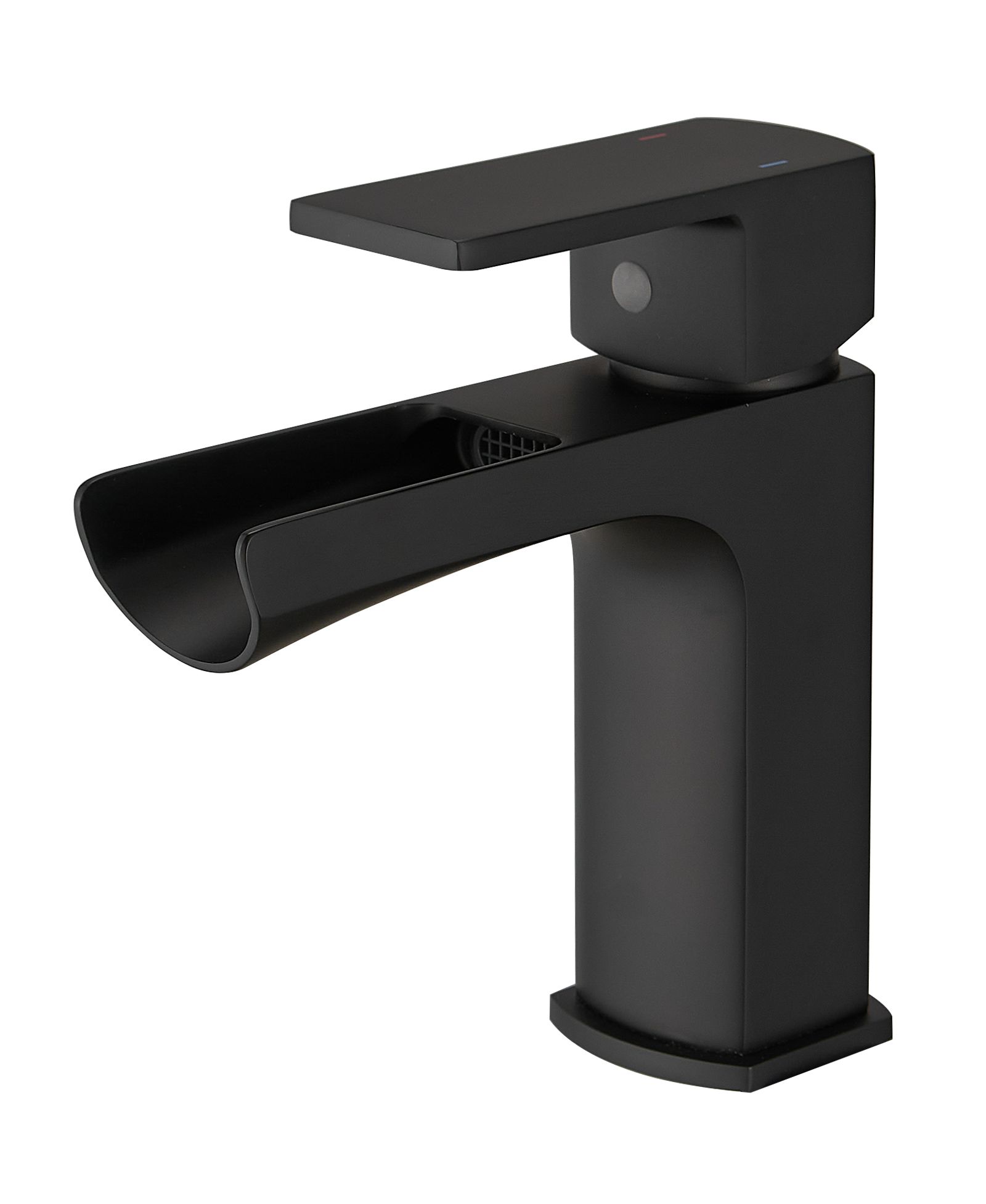 Greenspring Drip-Free Waterfall Low-Arc Single Handle Modern Bathroom Sink Faucet with Drain Assembly