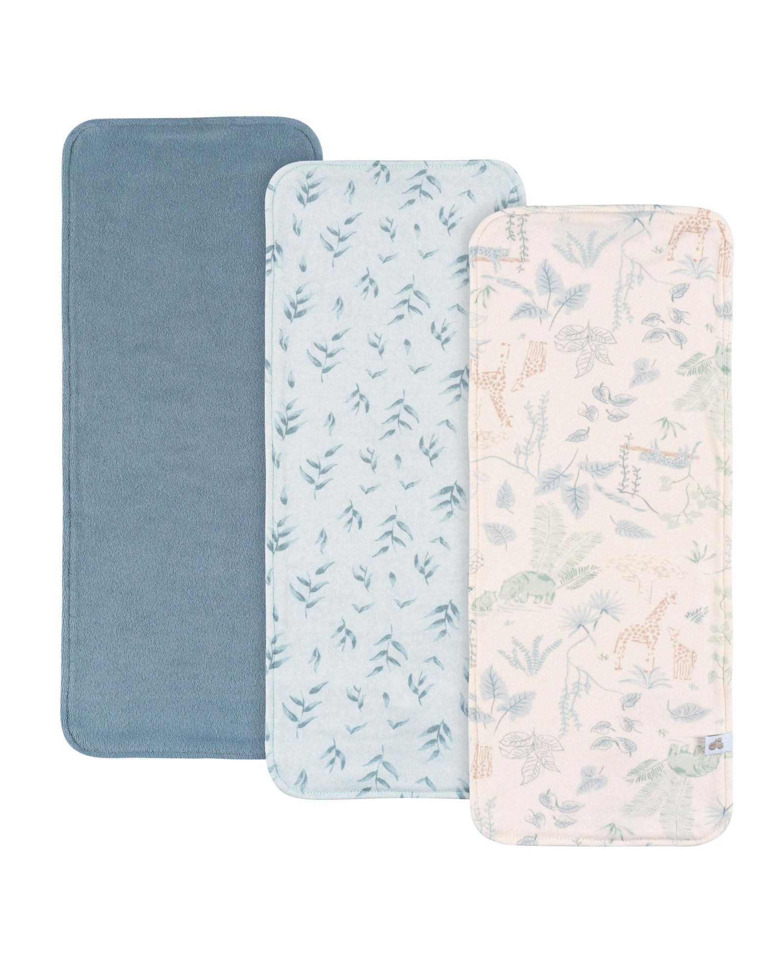 Just Born Baby 3-Pack Burp Cloths, Pink Florals, One Size