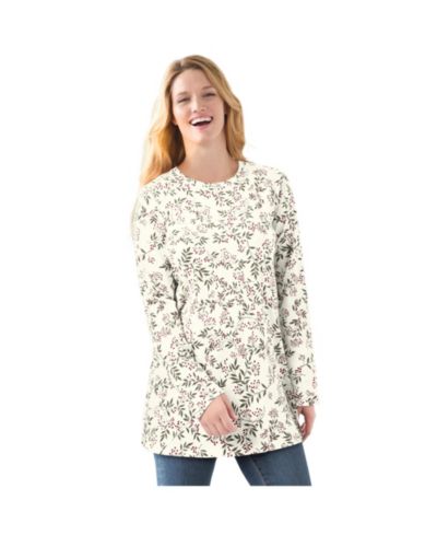 Ivory leaf print