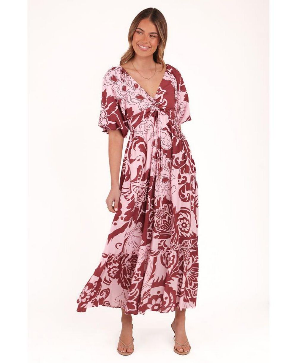 Женское платье Petal and Pup Women's Shanae Maxi Dress Pink Brown Paisley
