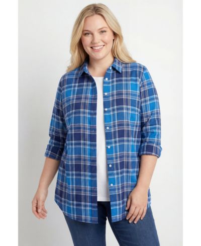 Evening blue pretty plaid