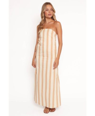 Petal and Pup Women's Luisa Midi Dress - Brown Stripe