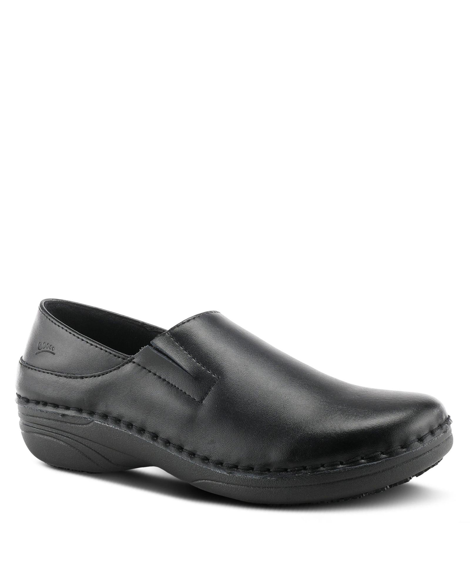 Spring Step Professional Manila Leather Slip-On Work Loafer with Removable Insole and Skid-Resistant Sole