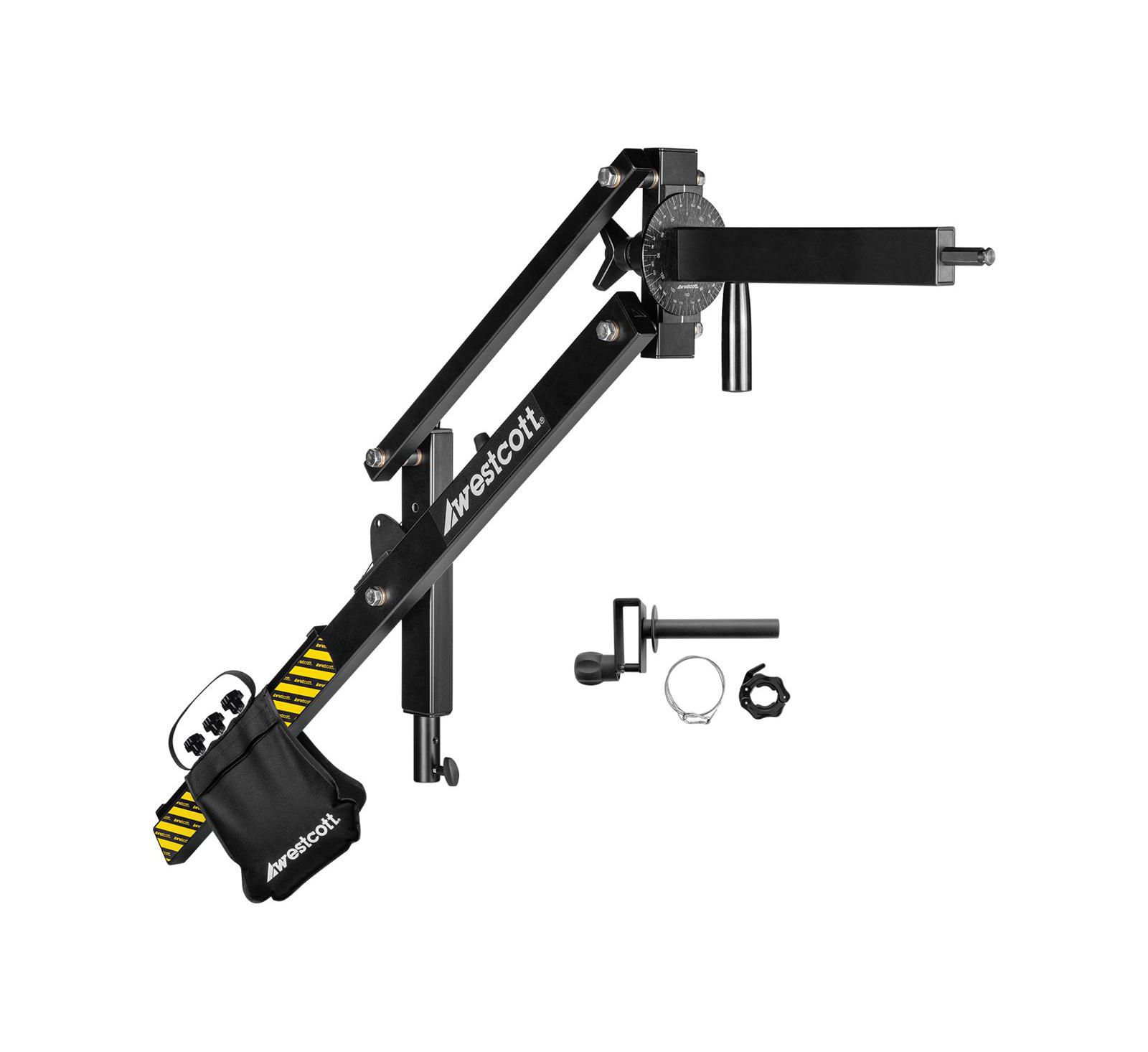 Westcott Easy Boom with 14" Extension Arm 360-Degree Rotation Boom Arm Compatible with C-Stands