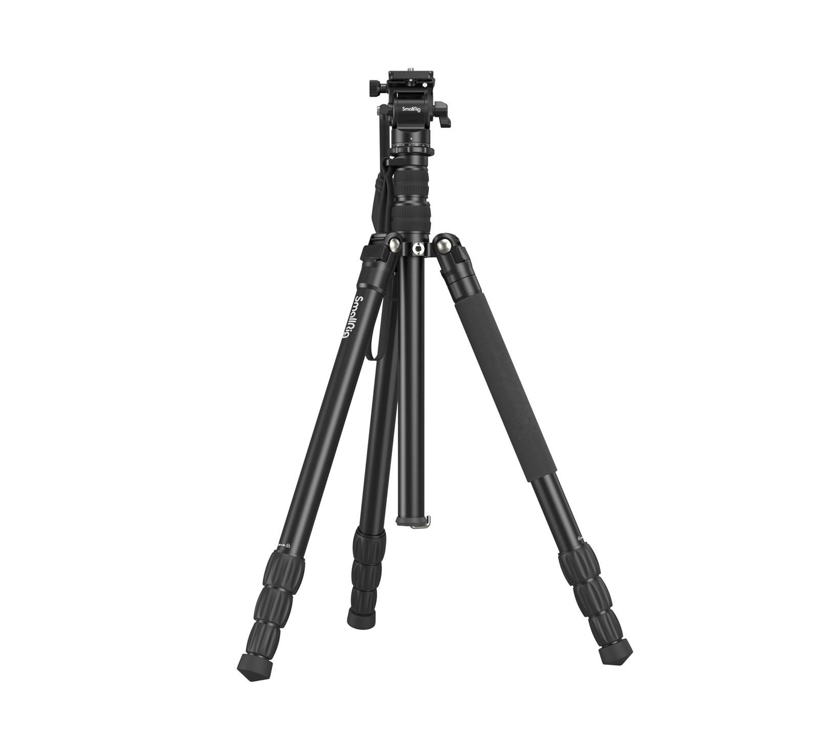 SmallRig CT180 4-Section Aluminum Video Tripod with Mini Fluid Head Kit