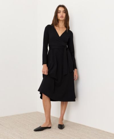 Pact Женский Fit & Flare Wrap Dress Made With Organic Cotton