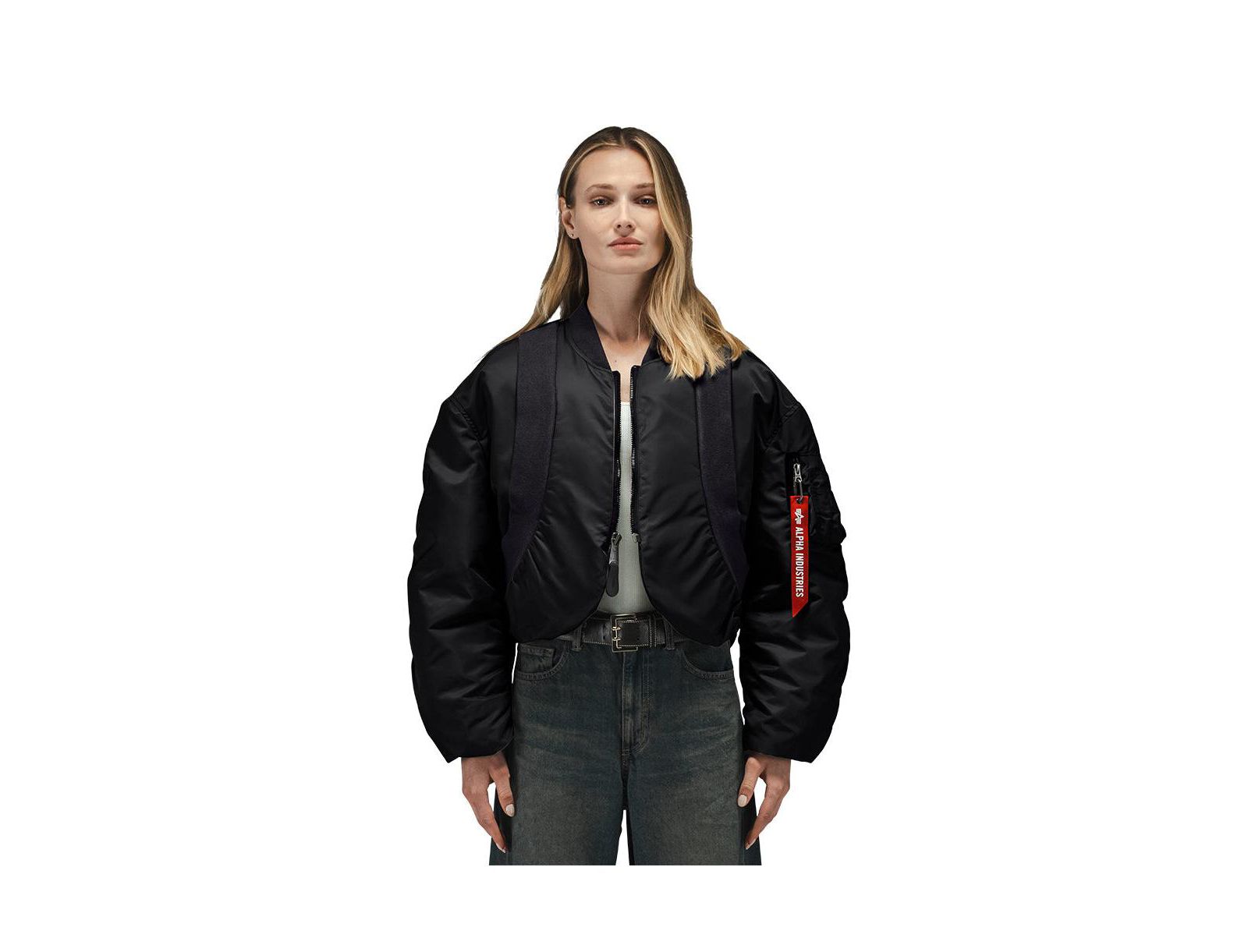 Alpha Industries Women's Knit Rib Ma-1 Flight Jacket W
