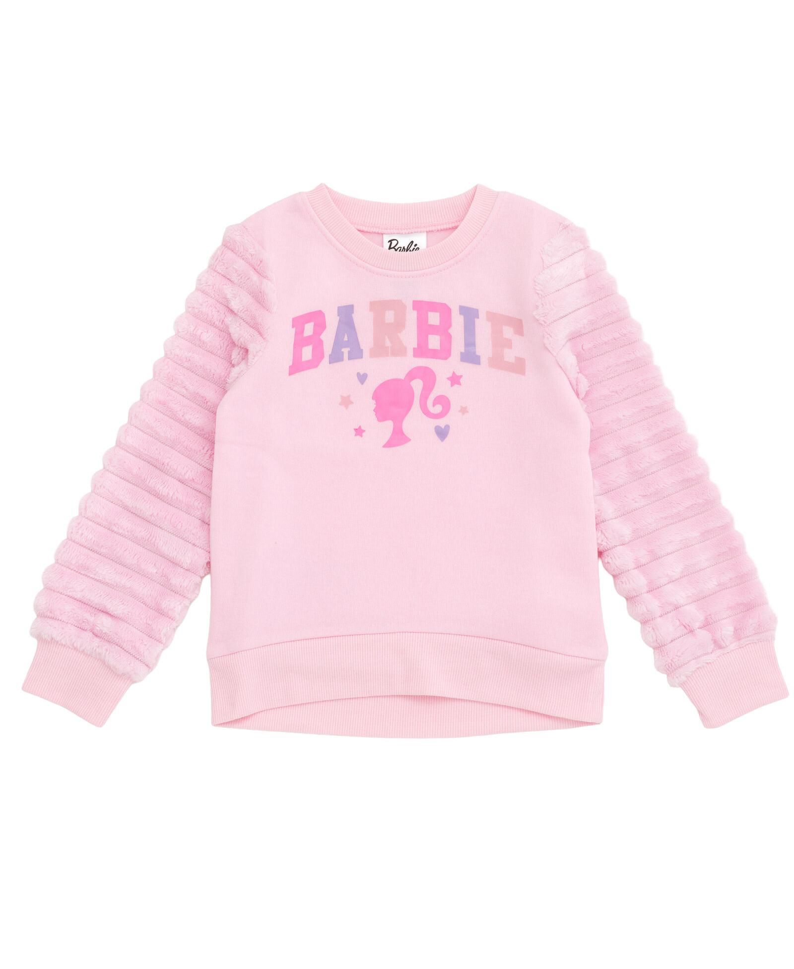 Barbie флисовая толстовка для девочек-малышек с рукавами из искусственного меха (2T - 4T)