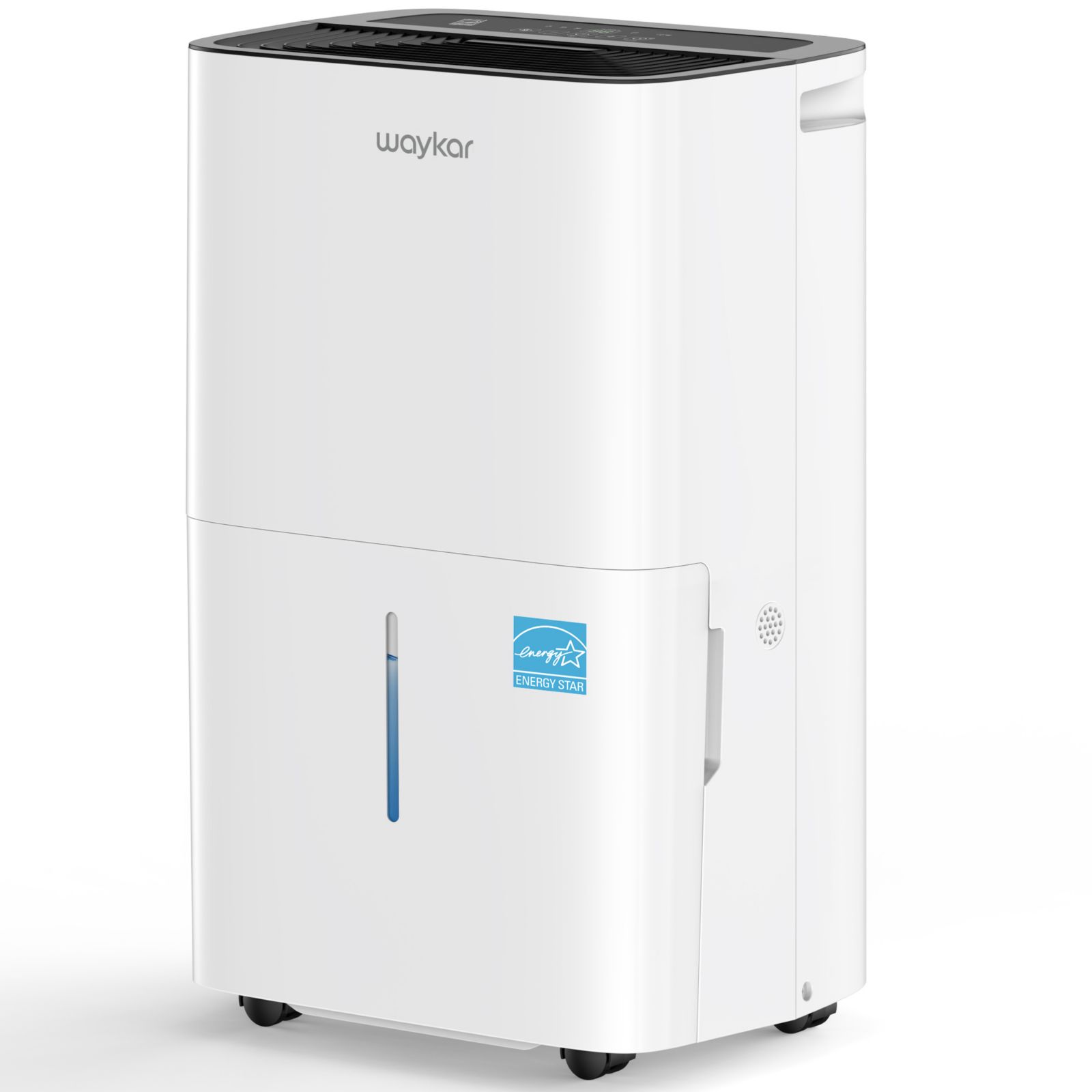 Осушитель воздуха Waykar 80 Pint Energy Star с дренажным шлангом для дома, подвала и больших помещений, до 5000 Sq. Ft