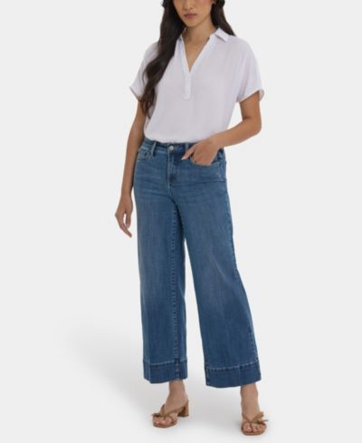 NYDJ Women's Teresa Wide Leg Ankle Jeans
