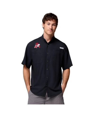 Мужская рубашка Columbia Black Arkansas Razorbacks Tamiami Omni-Shade Button-Down Shirt