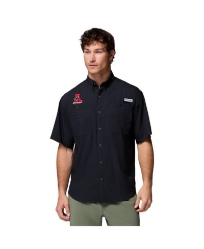 Columbia Men's Black Alabama Crimson Tide Tamiami Omni-Shade Button-Down Shirt