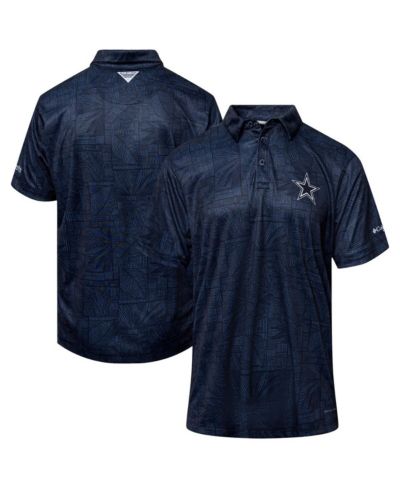 Мужское поло Columbia Men's Navy Dallas Cowboys Super Terminal Tackle
