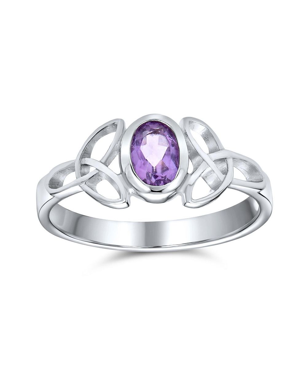Bling Jewelry кольцо с оoval камнем и узким ободком из серебра.925