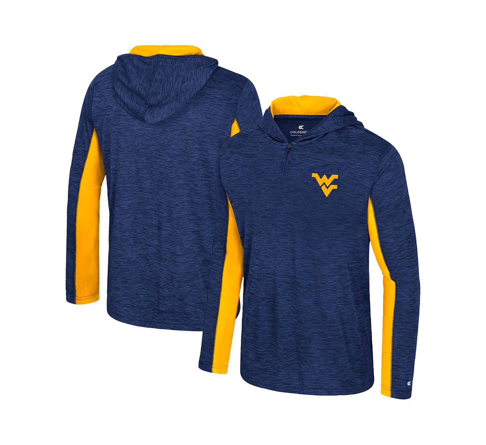 Colosseum Мужское худи на молнии West Virginia Mountaineers Always Sunny темно-синего цвета