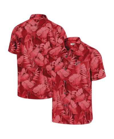Tommy Bahama Men's Cardinal Arizona Cardinals Bahama Coast Nuevo Fronds Camp Button-Up Shirt