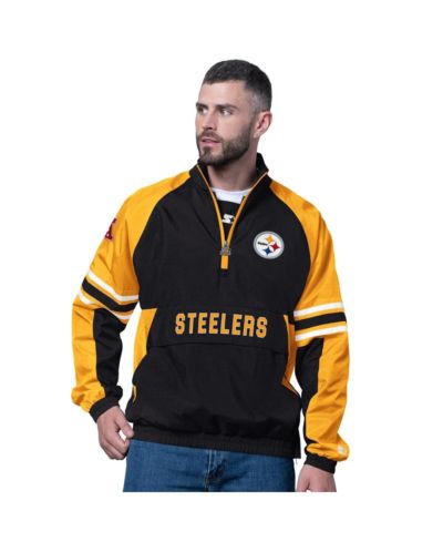 Мужская флисовая толстовка Starter Black Pittsburgh Steelers Prospect Half-Zip