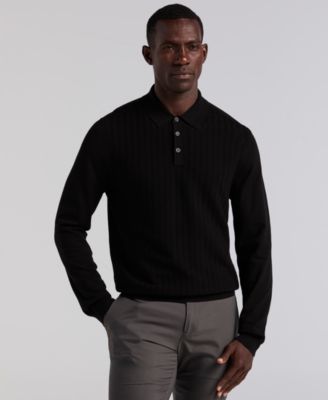 Perry Ellis мужской текстурированный поло-свитер