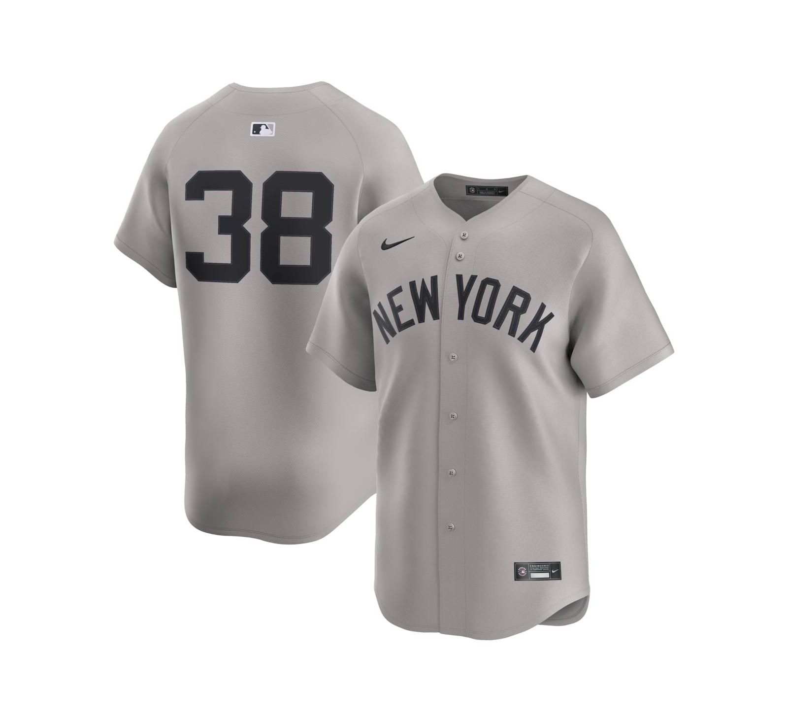 Мужская игровая джерси Nike Devin Williams, серая, New York Yankees, дорожная версия, лимитированная