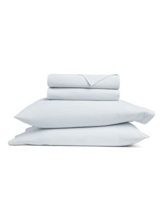 iEnjoy Home Brushed 100% Solid Cotton Percale 4 Piece Cooling Sheet Set, Queen