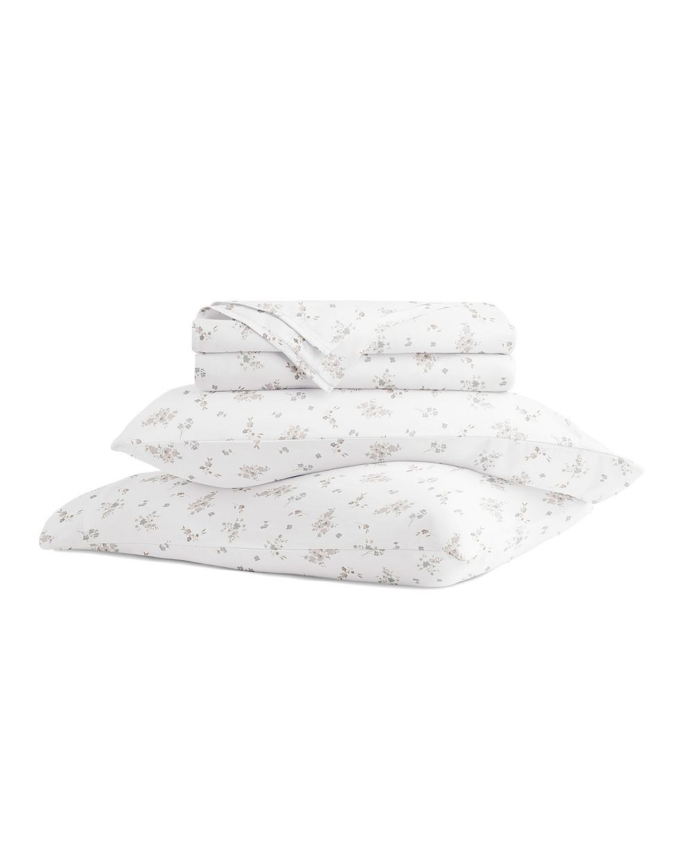 Long Staple 300-Thread Count Cotton Pattern 4-Pc. Sheet Set, King