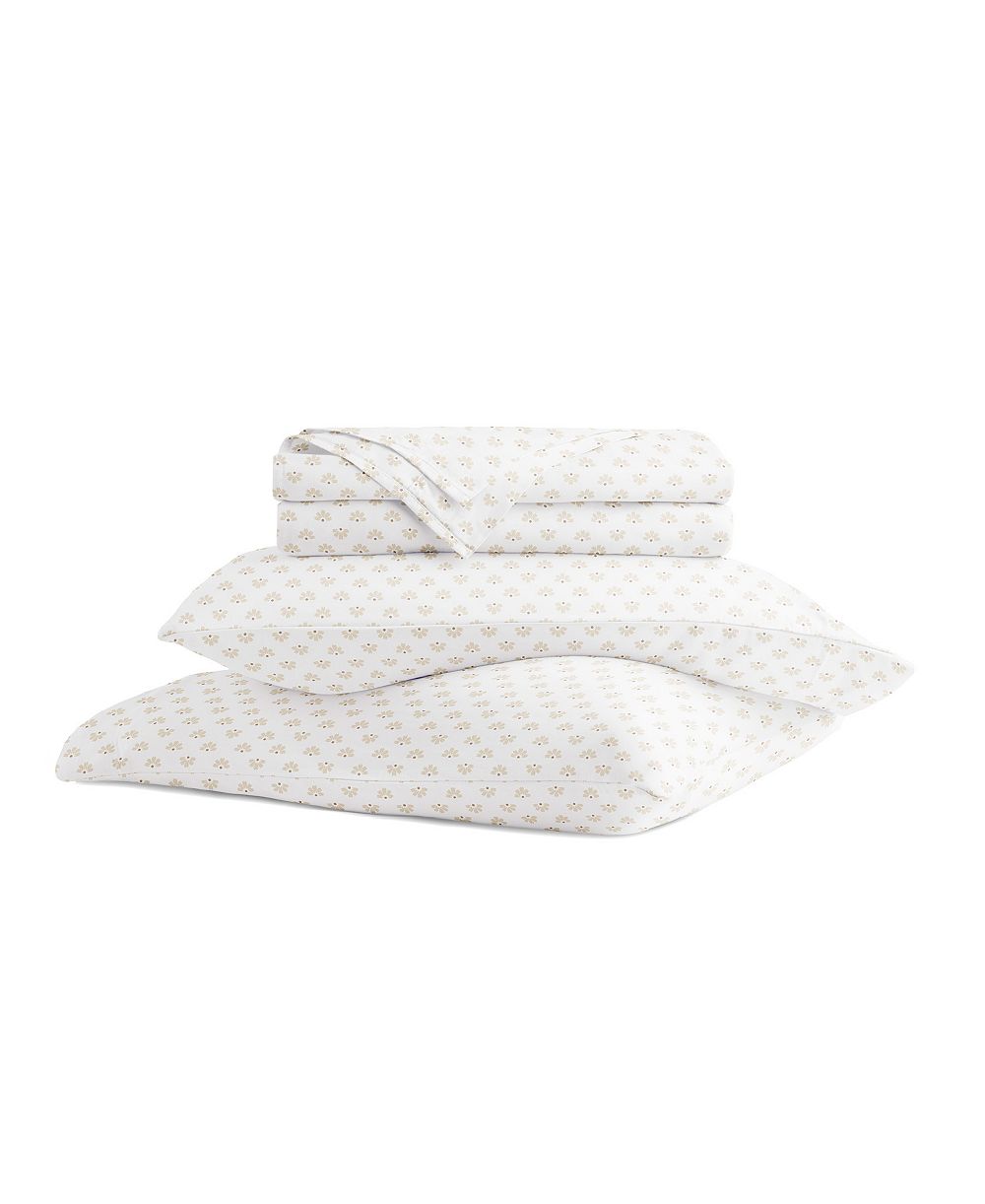 Long Staple 300-Thread Count Cotton Pattern 4-Pc. Sheet Set, Queen