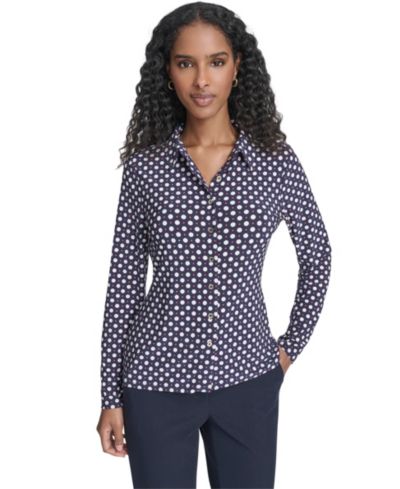 Рубашка Tommy Hilfiger Women's Double Dot с длинным рукавом