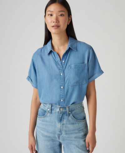 Женская рубашка Levi's Women's Oakley Short-Sleeve Button Down