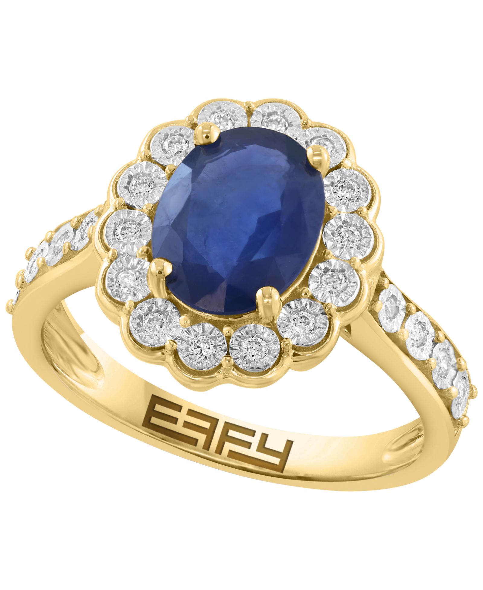 EFFY Collection Gemstone (1-3/4 ct. t.w.) & Diamond (1/6 ct. t.w.) Ring in 14k Yellow Gold