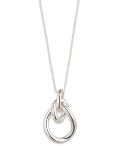 Серебристая подвеска-кулон Lauren Ralph Lauren Silver-Tone Slider Pendant Necklace