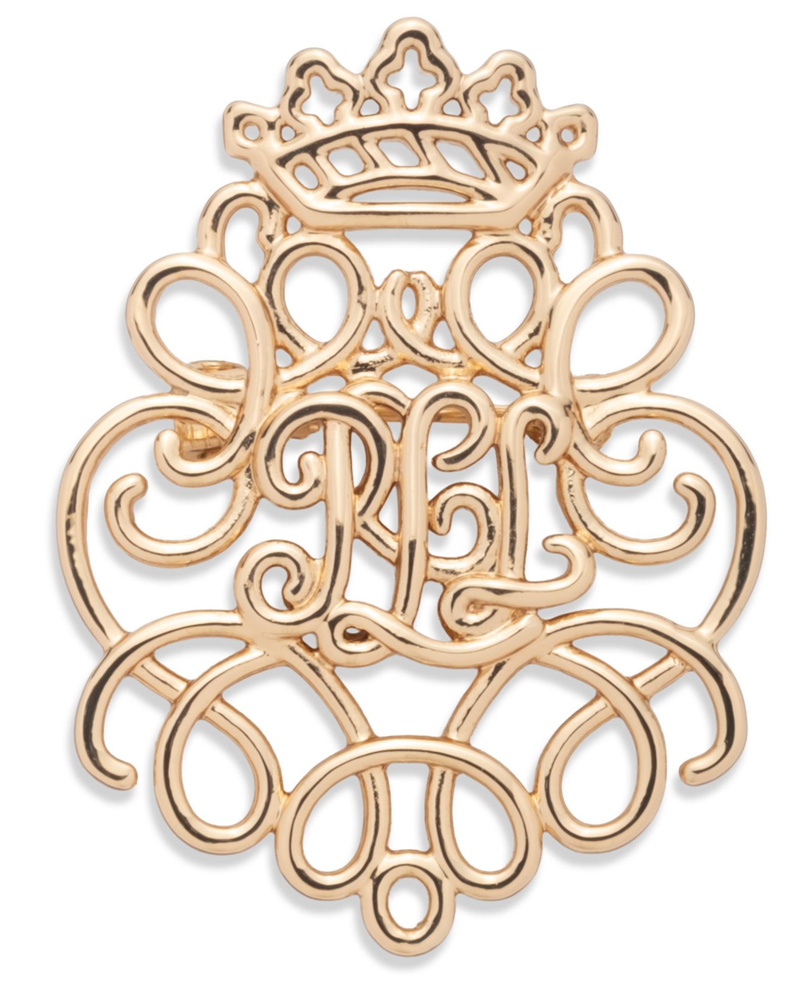 Lauren Ralph Lauren Золотистая брошь-булавка Scroll