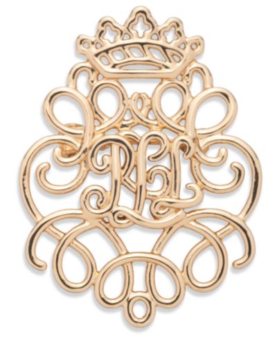 Lauren Ralph Lauren Золотистая брошь-булавка Scroll