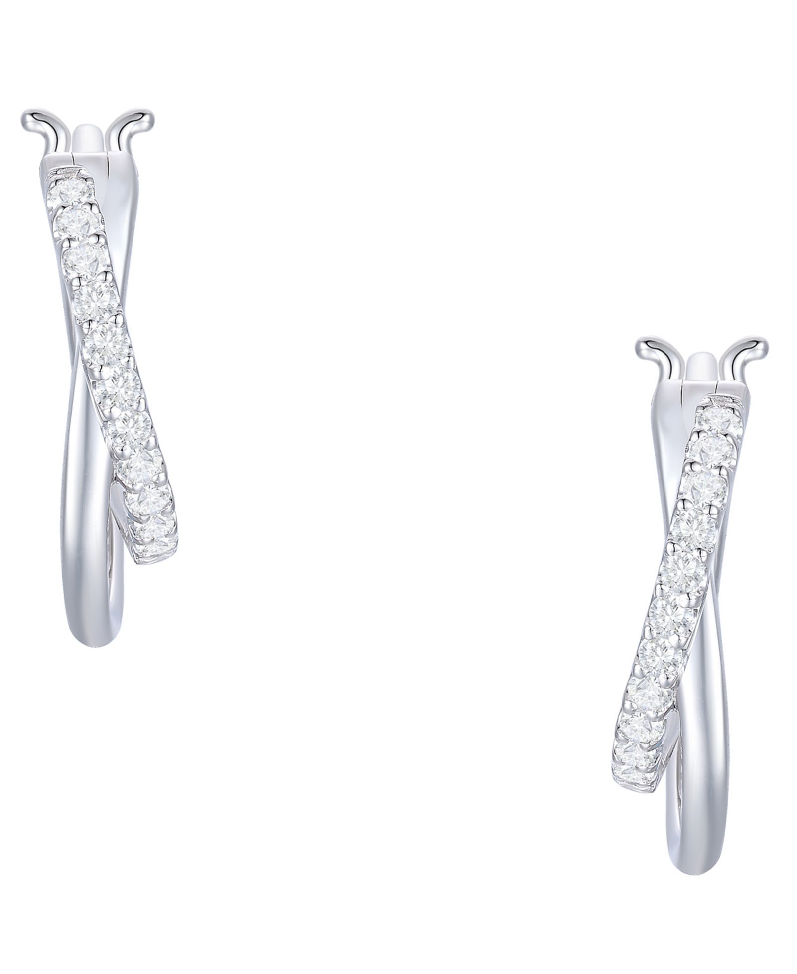 Серьги Diamond из стерлингового серебра (1/5 ct. t.w.)