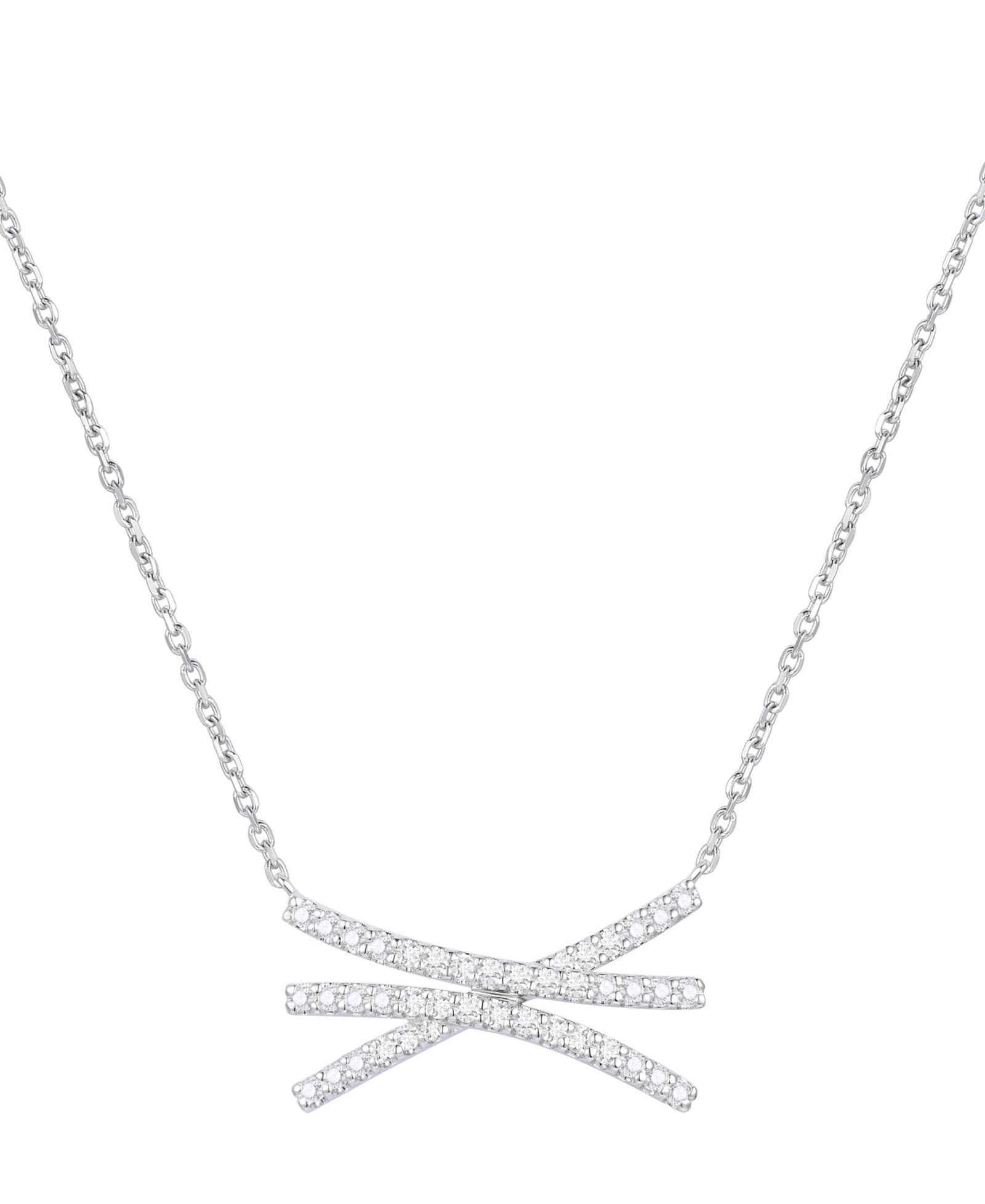 Ожерелье с бриллиантом (1/3 ct. t.w.) из стерлингового серебра