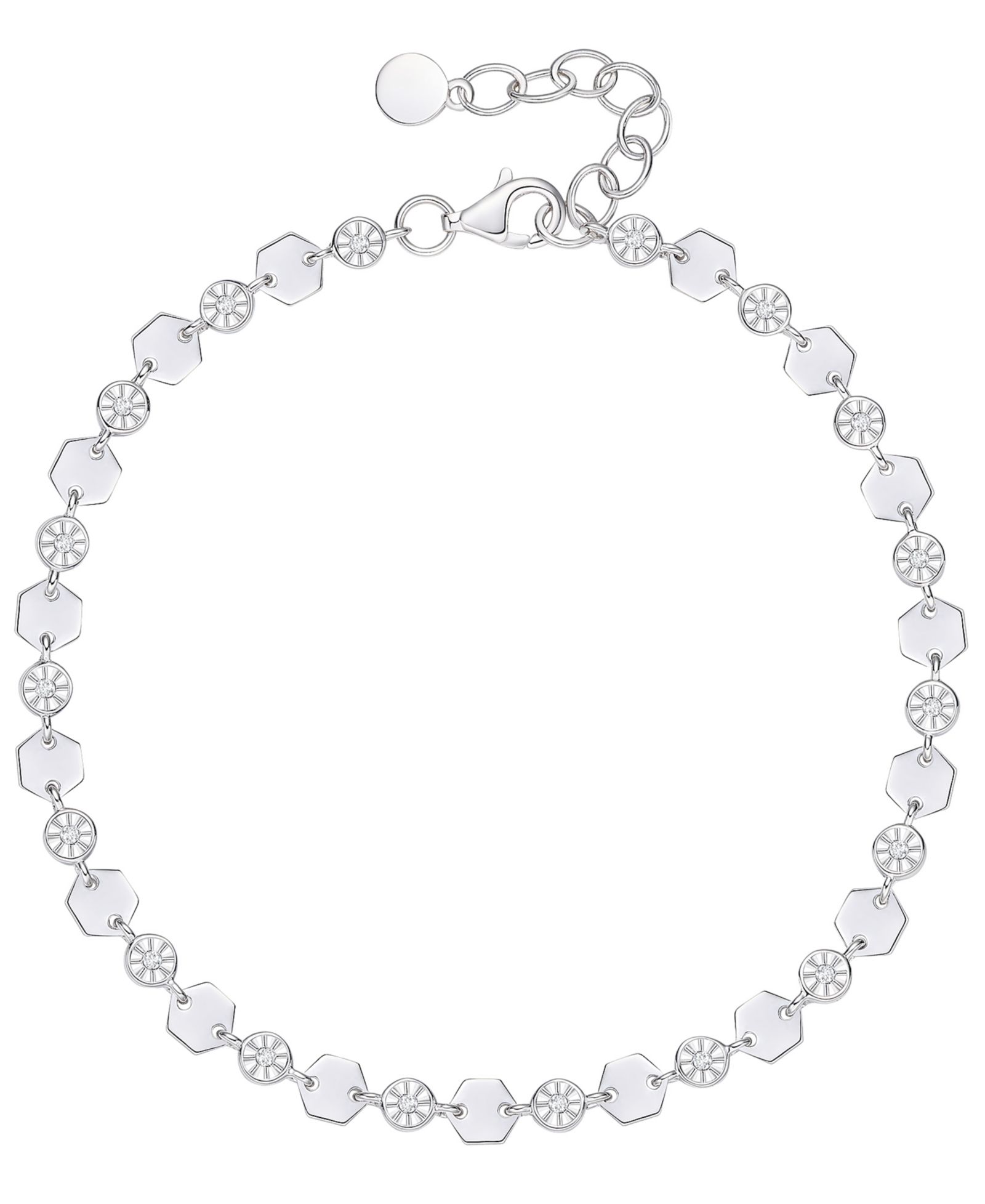 Diamond Luna Bracelet (1/10 ct. t.w.) in Sterling Silver (also in 14K Gold Over Sterling Silver & 14K Rose Gold Over Sterling Silver)