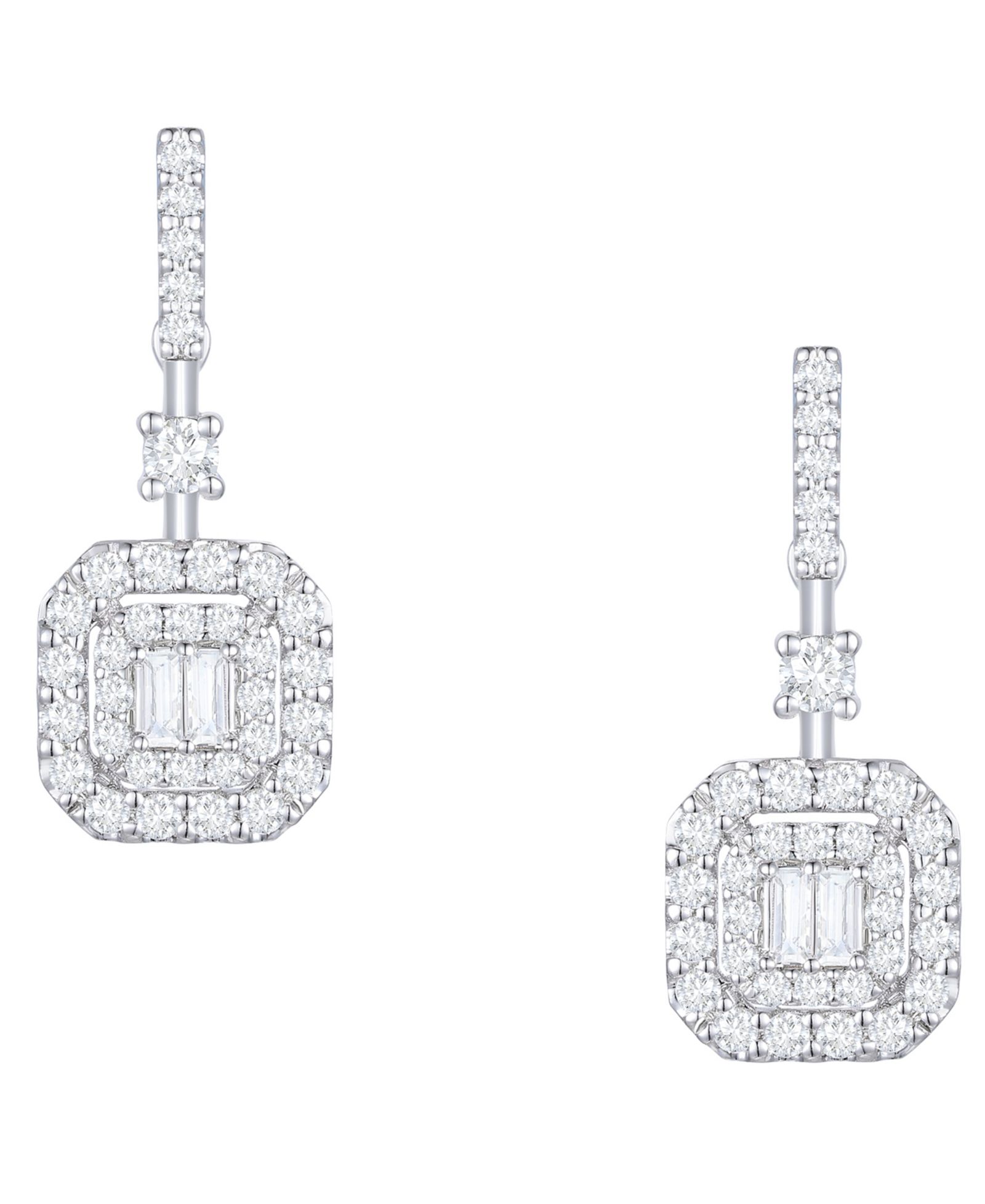 Серьги с бриллиантами (1/2 ct. t.w.) в 10K White Gold