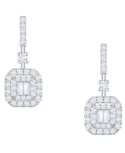 Серьги с бриллиантами (1/2 ct. t.w.) в 10K White Gold