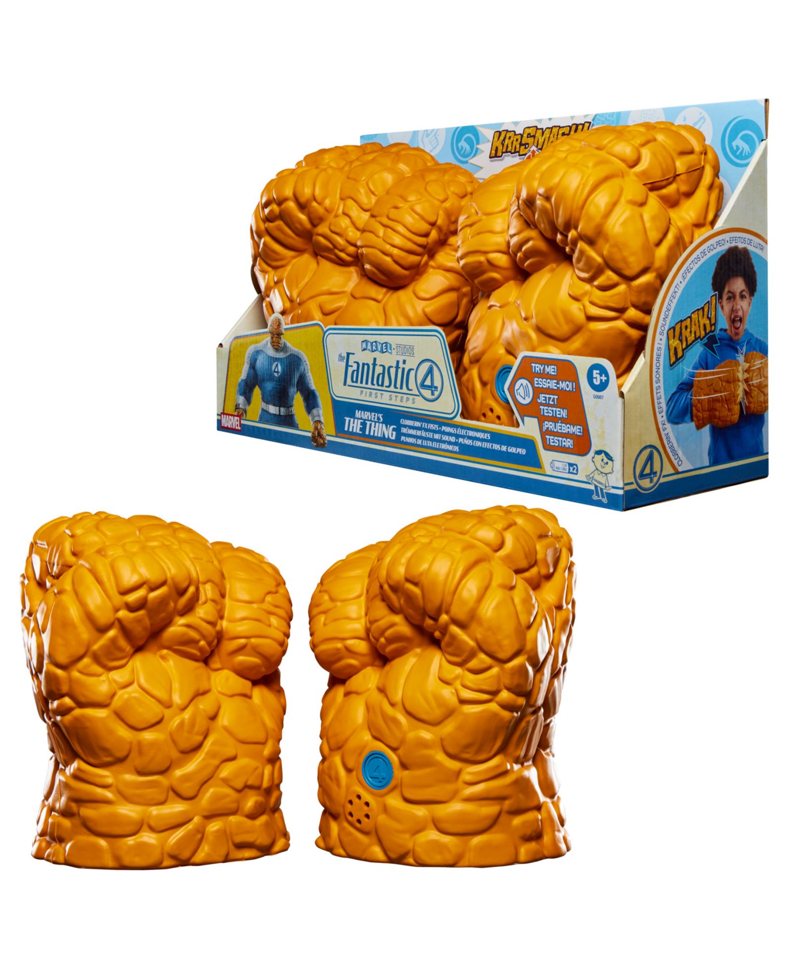 Hasbro Marvel's The Thing Clobberin' FX звуковые кулаки, 2 шт, от 5 лет